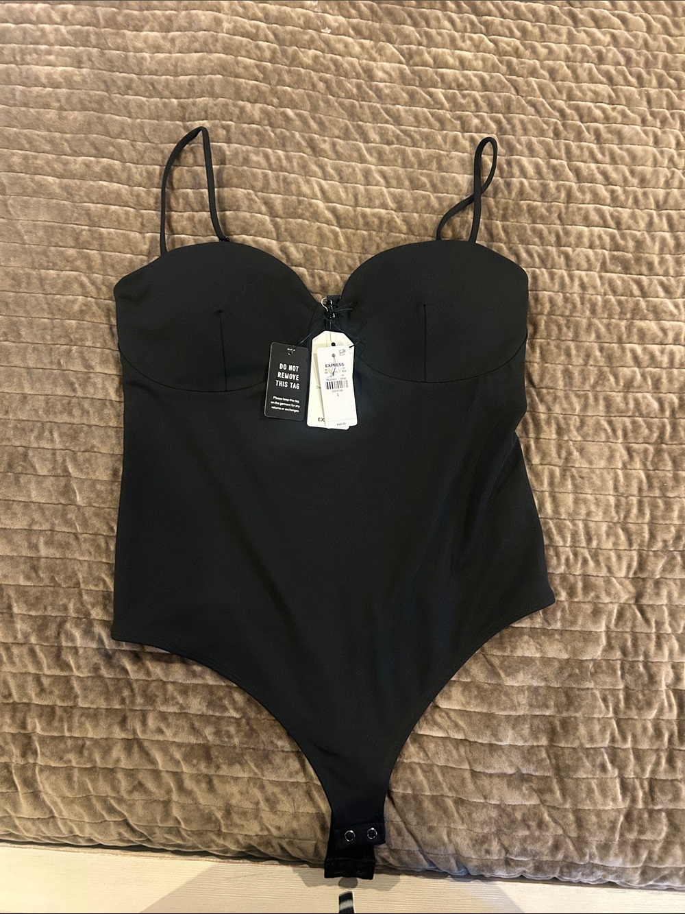 Express Black Molded Cup Bodysuit